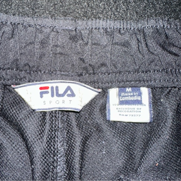Fila Sport Men's Track Pants Black M Athletic Training Joggers Drawstring - Picture 5 of 6